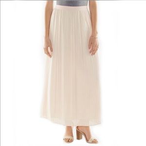 Lauren Conrad Blush Pink Pleated Maxi Skirt XL